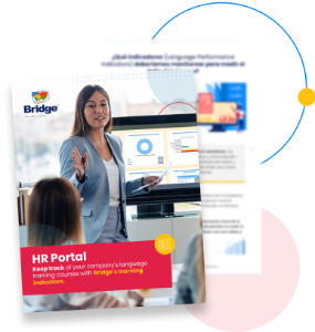 Illustration of a digital interface with various icons, including a calendar, document, and graph, representing features of an HR portal for managing human resources tasks